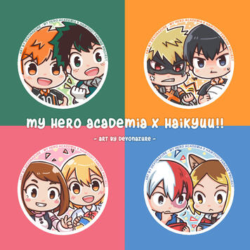 BNHA X MHA ZINE (BUTTONS)
