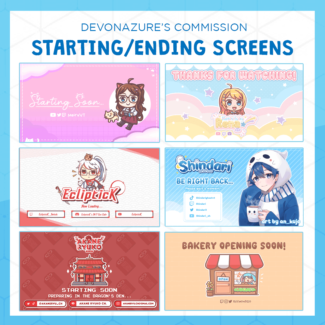 START/BRB/END SCREENS DESIGN